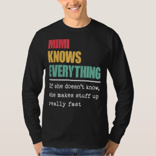 Camiseta Mimi conoce todo lo que el mundo orgulloso es el m