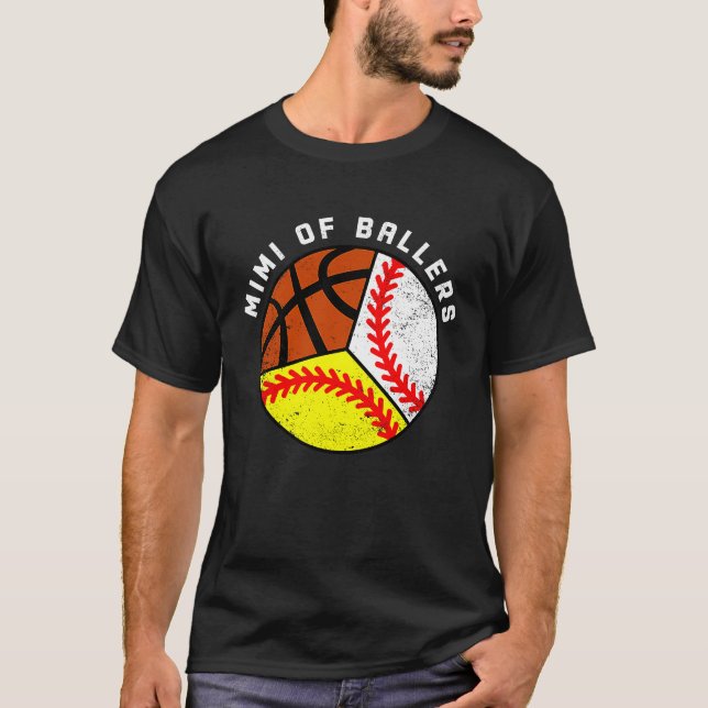 Camiseta Mimi De Ballers Baseball Softball Basketball Mimi (Anverso)