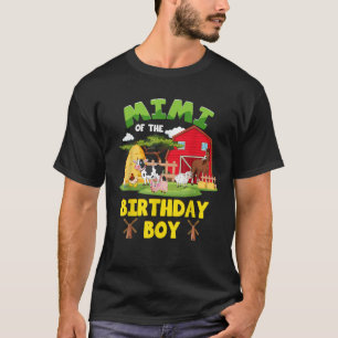 Camiseta Mimi De Birthday Boy Farm Animals Barnyard Par