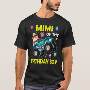 Camiseta Mimi De Birthday Boy Monster Truck Birthday Mi