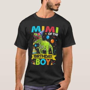 Camiseta Mimi De Birthday Boy Rex Dinosaur Birthday Par