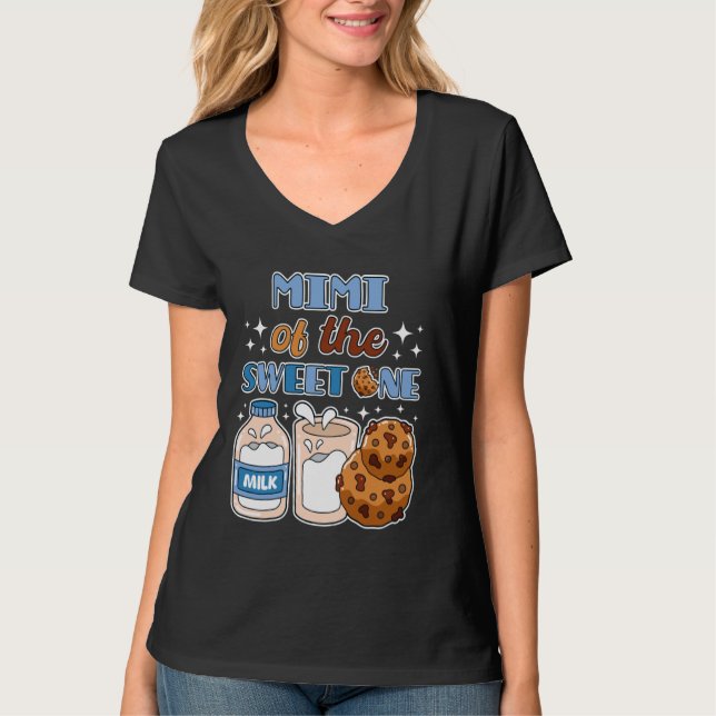 Camiseta Mimi de Dulce Uno Galletas y Leche Cumpleaños 1 (Anverso)