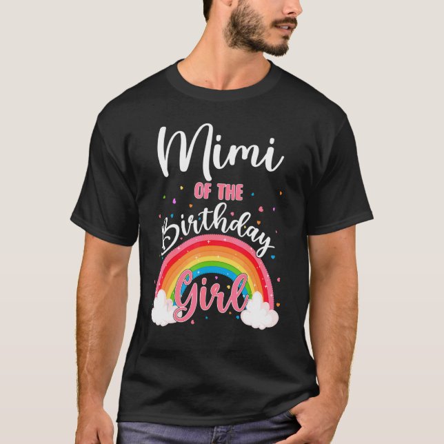Camiseta Mimi De La Familia Temática Del Chica De Cumpleaño (Anverso)