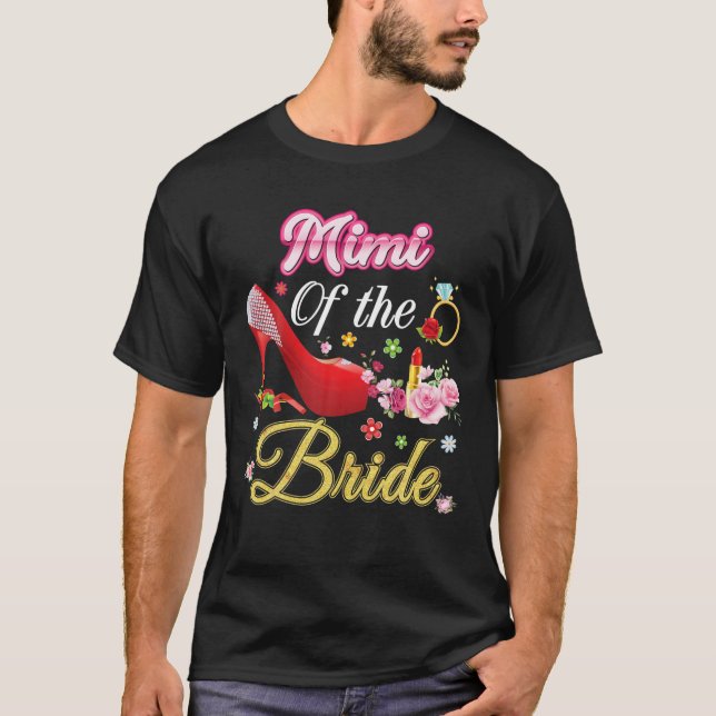 Camiseta Mimi De La Novia Feliz Boda Flor Zapato Rosa M (Anverso)