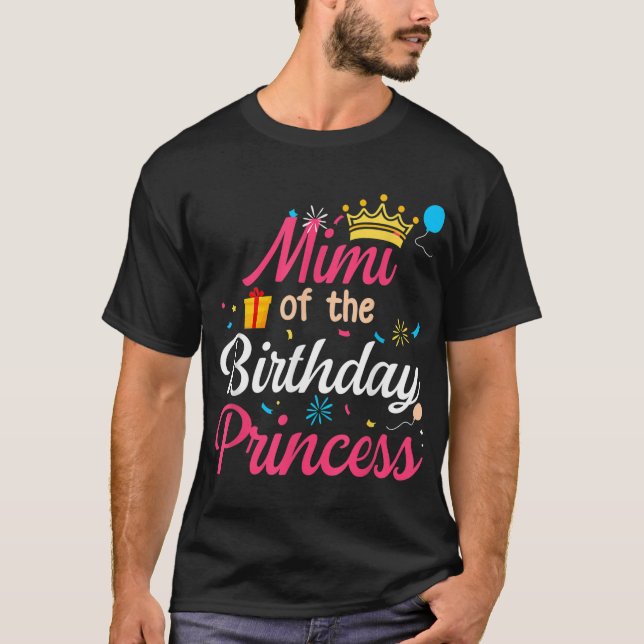 Camiseta Mimi De La Princesa De Cumpleaños Cute Mamá (Anverso)