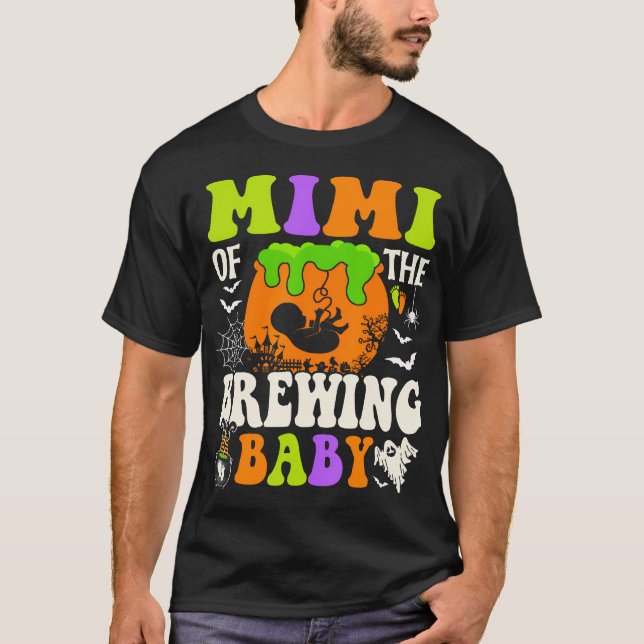 Camiseta Mimi Del Bebé Que Se Está Preparando Halloween Emb (Anverso)
