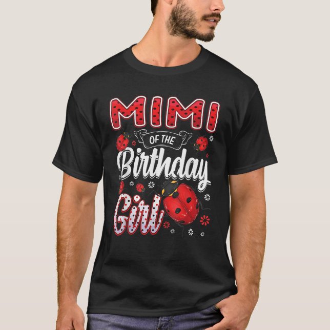Camiseta Mimi Del Cumpleaños Familia Chica (Anverso)