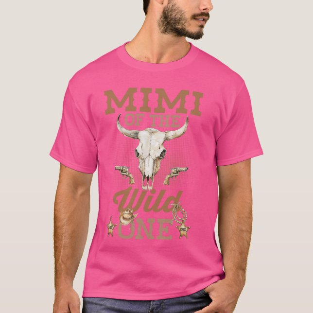 Camiseta Mimi del primer cumpleaños Wild One Cowboy Western (Anverso)