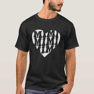 Camiseta Mimi Heart gracioso para la abuela Navidades Mothe