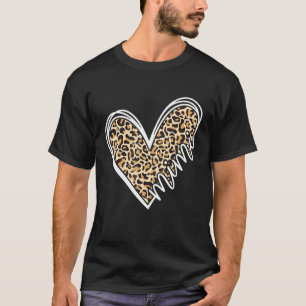 Camiseta Mimi Leopard Heart Grandma Mujeres Por Navidades L