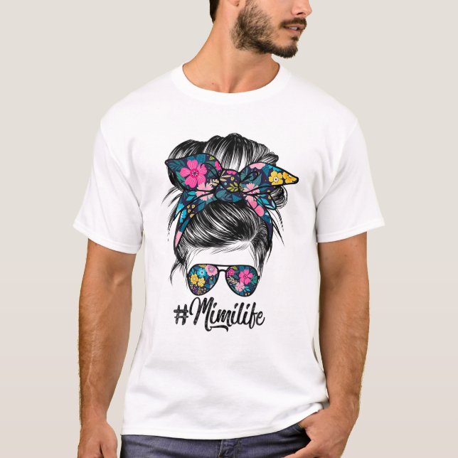 Camiseta Mimi Life Messy Hair Bun (Anverso)