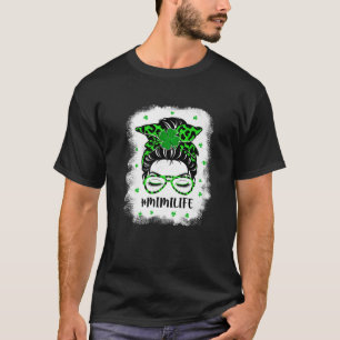 Camiseta Mimi Messy Bun St Patrick's Day Funny Lucky Irland