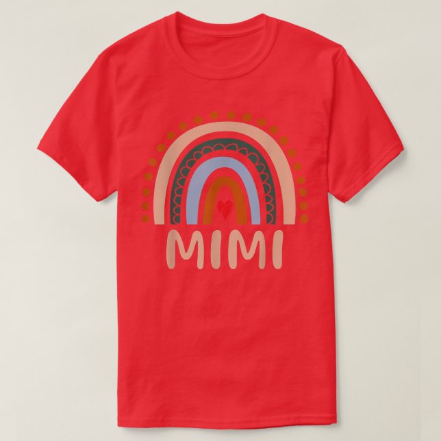 Camiseta Mimi Mimi, la abuela arcoiris linda Día de la Madr (Diseño del anverso)