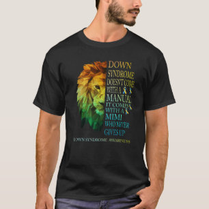 Camiseta Mimi Never Gives Up Lion Down Syndrome T21