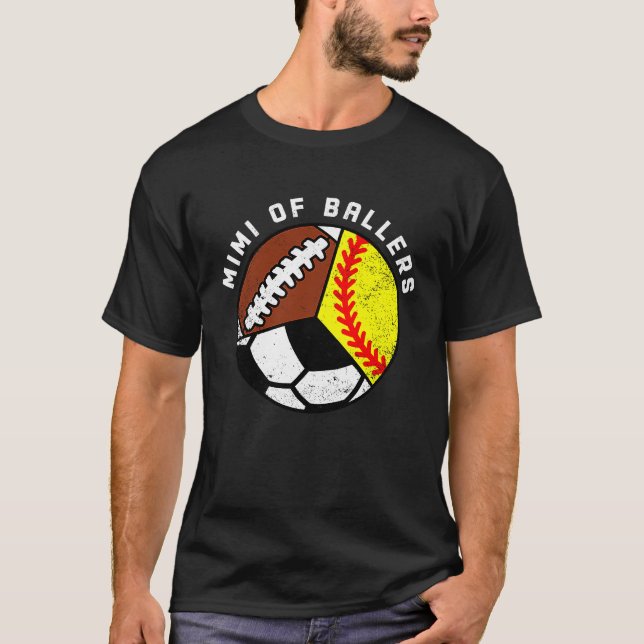 Camiseta Mimi Of Ballers Softball Soccer Football Mimi (Anverso)