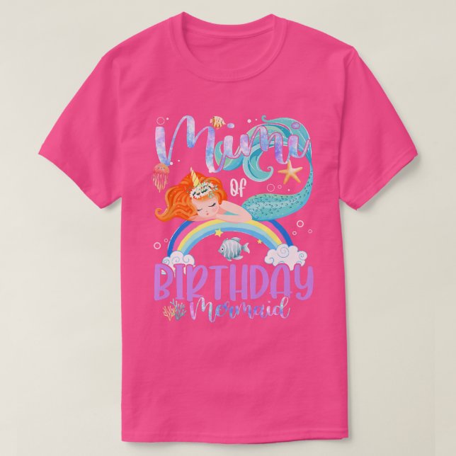 Camiseta Mimi Of The Birthday Girls Mermaid Magic Family Un (Diseño del anverso)