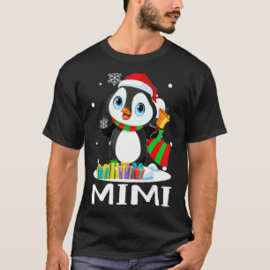 Camiseta Mimi Penguins Santa Hat Navidades a la familia