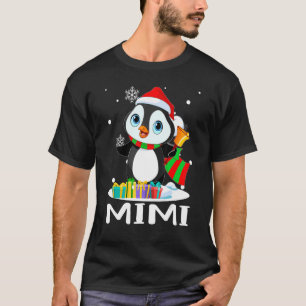 Camiseta Mimi Penguins Santa Hat Navidades a la familia