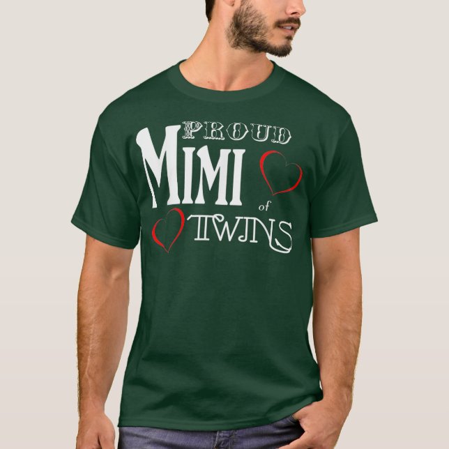 Camiseta Mimi   Proud Mimi of Twins  Grandmother Gift (Anverso)