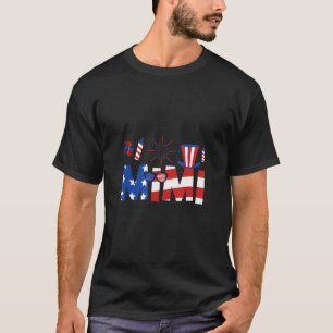 Camiseta Mimi Rojo Blanco y Azul Bandera USA Día de la Inde