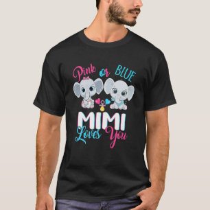 Camiseta Mimi Rosa O Azul Ama A Los Elefantes-Género Del Be