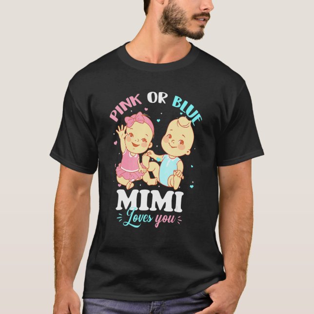 Camiseta Mimi Rosa O Azul Te Ama Abuela (Anverso)