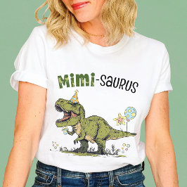 Camiseta Mimi-saurus Dinosaur Tema Divertido Niños Fiesta d