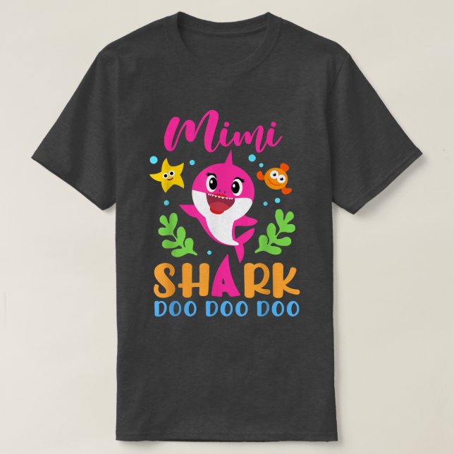 Camiseta Mimi Shark Mimi Shark Día de la Madre familiar (Diseño del anverso)