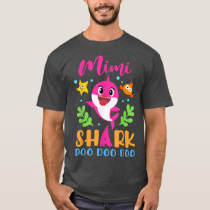 Camiseta Mimi Shark Mimi Shark Día de la Madre familiar