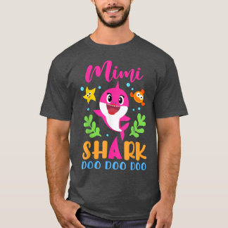 Camiseta Mimi Shark Mimi Shark Día de la Madre familiar