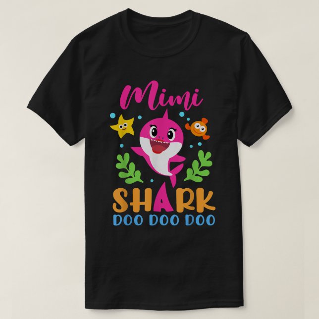 Camiseta Mimi Shark Shirt Mimi Shark Amante Familia de Madr (Diseño del anverso)