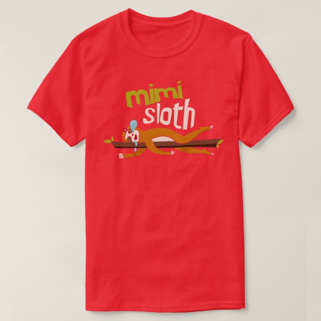 Camiseta Mimi Sloth (Diseño del anverso)