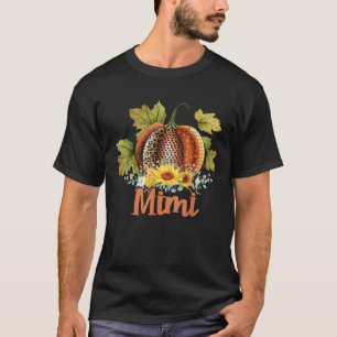 Camiseta Mimi Thankding Leopard Pumpkin Sunflower Coquet