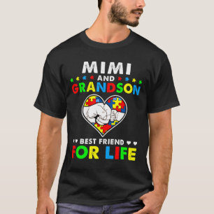 Camiseta Mimi Y Su Abuelo Mejor Amigo Por El Autismo De La 
