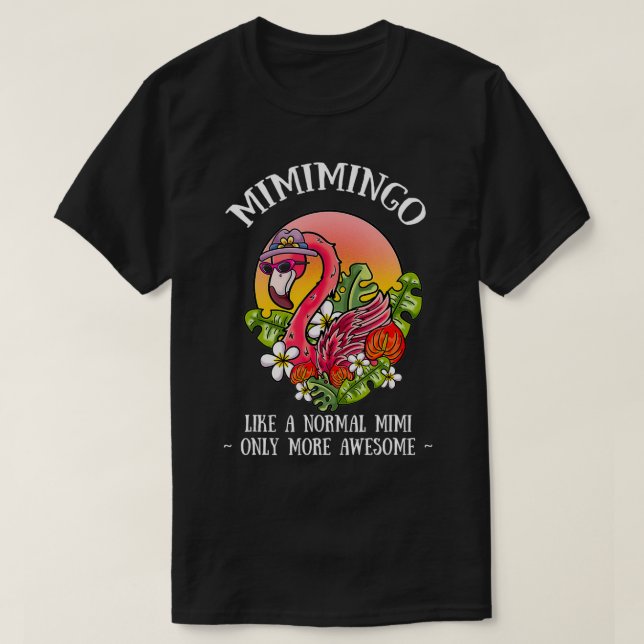 Camiseta Mimimingo Mimi Flamingo Lover Abuela (Diseño del anverso)