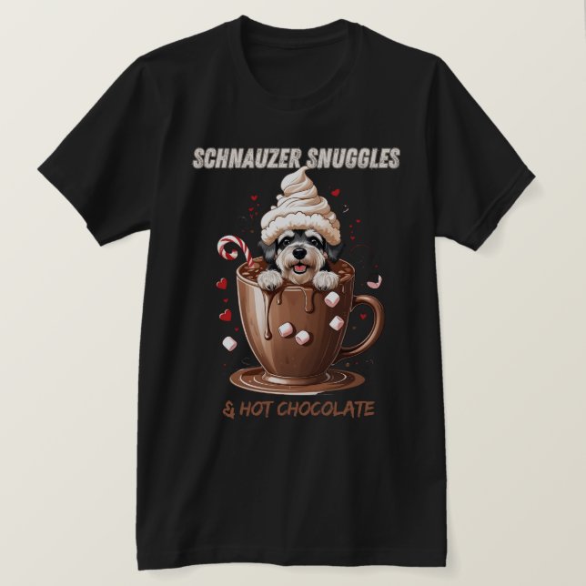 Camiseta Mimos de Schnauzer y Chocolate Caliente (Anverso del diseño)