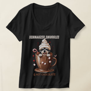 Camiseta Mimos de Schnauzer y Chocolate Caliente
