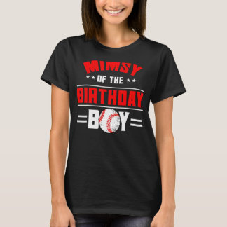 Camiseta Mimsy De Birthday Béisbol Tema Familia Bd
