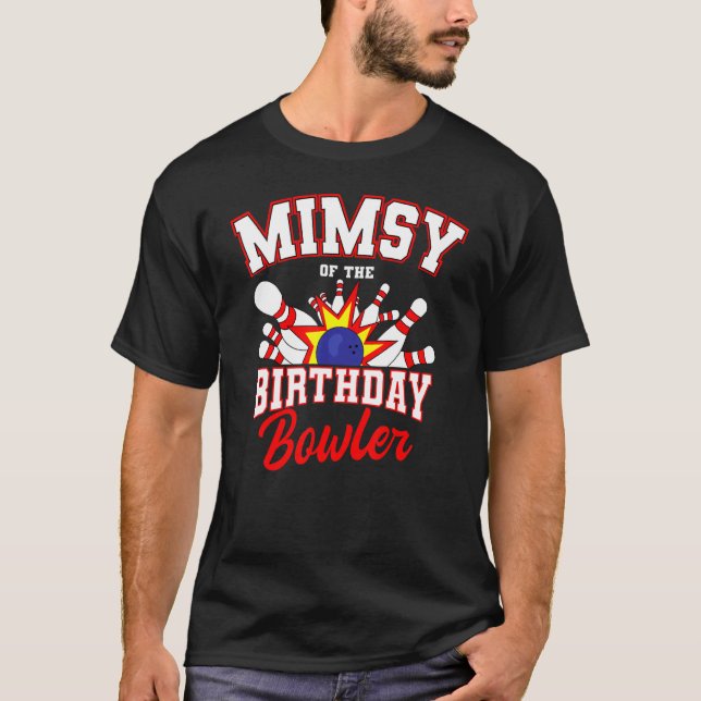 Camiseta Mimsy De La Fiesta De Bolos De Cumpleaños Bowler (Anverso)