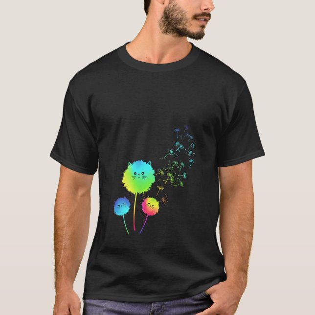 Camiseta Mín de Flor Silvestre Dandelion Spring Gato Arcoir (Anverso)