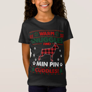 Camiseta Min Pin Dog Lover Regalos Pajama Xmas Navidades fe
