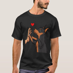 Camiseta Min Pin Love Miniatura Pinscher Dog Mom Chicas Muj