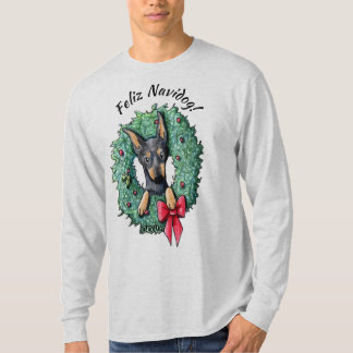 Camiseta Min Pin Navidad