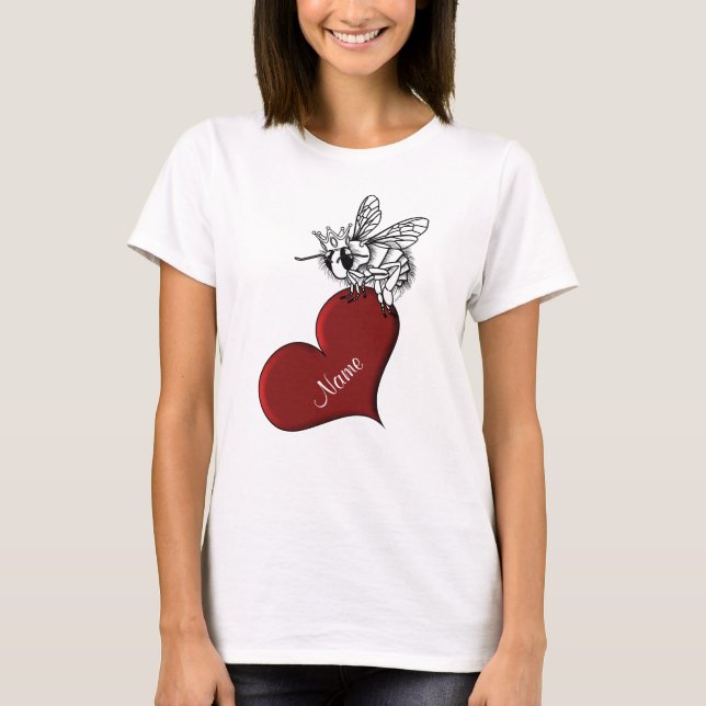 Camiseta Mina de la abeja de PERSONALIZABLE: Tarjeta del (Anverso)