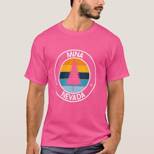 Camiseta Mina Nevada NV U.A.U. Orgullo Retro Sunset (Anverso)