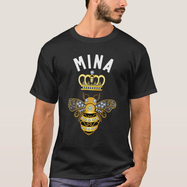 Camiseta Mina Nombre Mina Regalos De Cumpleaños Reina Coron (Anverso)