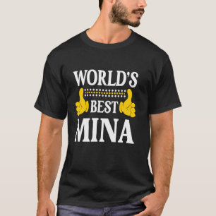 Camiseta Mina Nombre personal Funny Nombre Mejor M del Mund