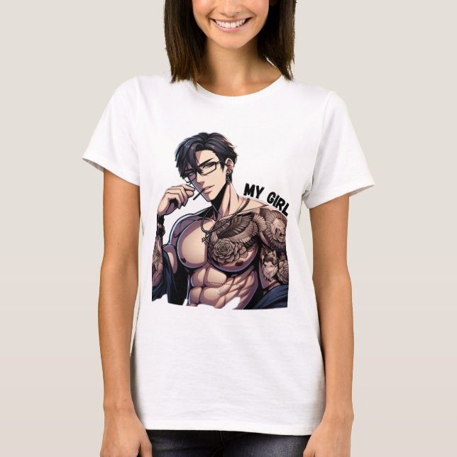 Camiseta Mina para siempre - Hot Anime Tattooed Man's T-Sh (Anverso)