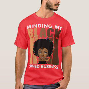 Camiseta Minando mi propietario de negocios negro Melanted