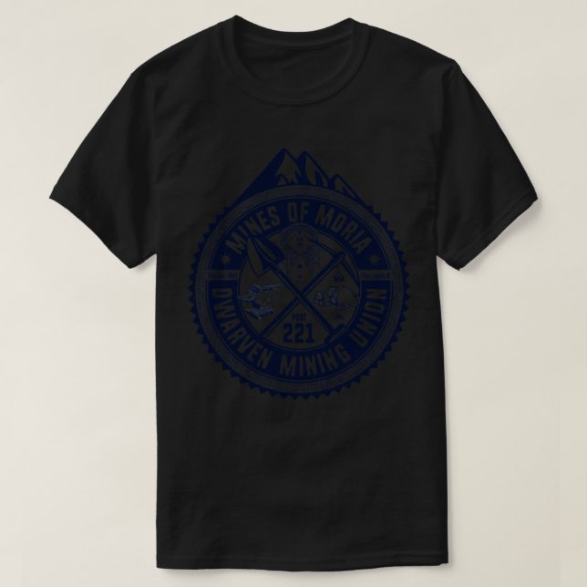 Camiseta Minas de Moria Dwarven Mining Union 1 (Diseño del anverso)